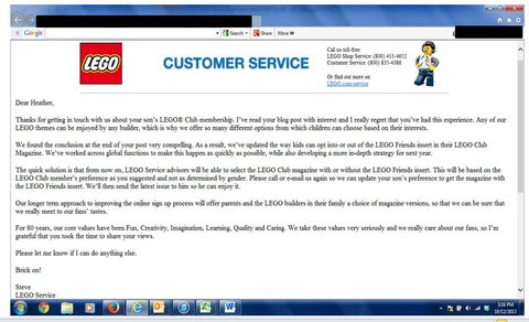 Lego response
