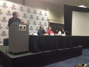 "Comics Goes To College" panel at Day 1 of Wizard World Comic Con New Orleans